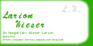 larion wieser business card
